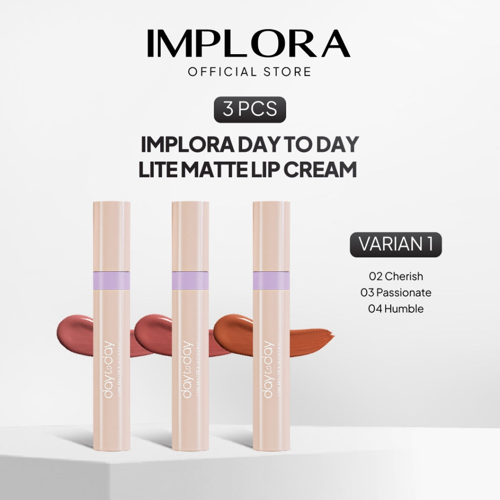 [3 PCS] Implora Day to Day Lite Matte Lip Cream