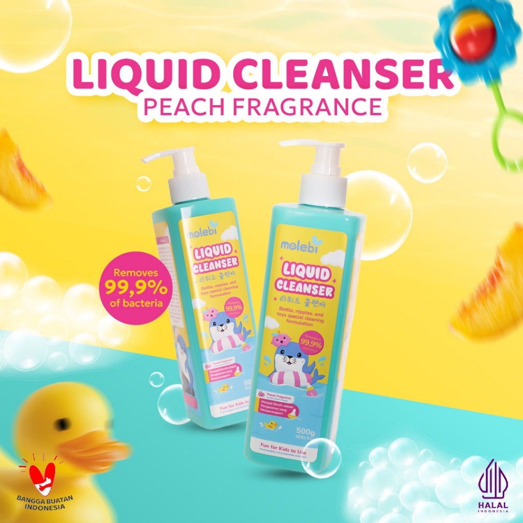 Molebi Baby Liquid Cleanser - Sabun Cuci Piring & Pembersih Botol Bayi 500g - No Residue Technology
