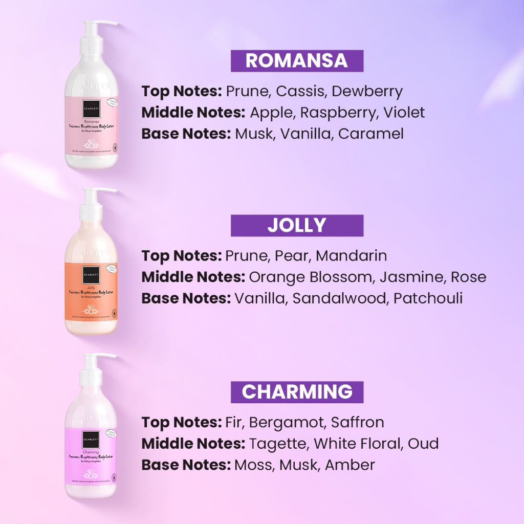 Scarlett Whitening Bundle Extra Cerah - Fragrance Brightening Body Lotion Bright Mood Booster