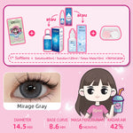 [Beli 1 Gratis 2 Hadiah] UYAAI Softlens Normal 14.00-15.00mm 1Pasang Softlens+120ML Air Pencuci Softlens+Lenscase