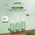 ACNAWAY Mugwort Blackhead Treatment Kit - Mugwort Pore Serum + Mugwort Blackhead Mask Serum Pori & Mask Treatment Komedo Membandel untuk Komedo & Pori Tersumbat