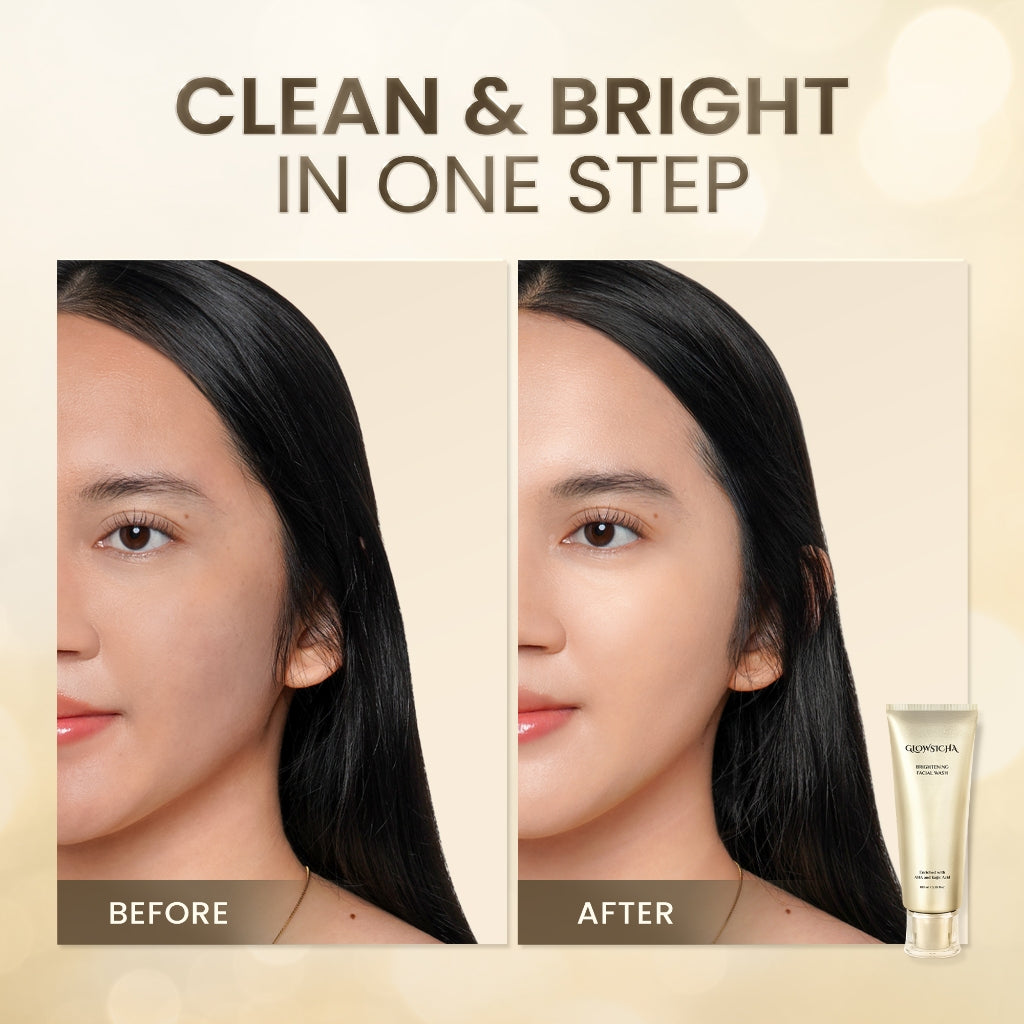 Glowsicha - Brightening Facial Wash Sabun Cuci Muka Cleanser skincare face wash Mencerahkan Melembabkan Pembersih Wajah cleansing balm exfoliating  Facial Foam Bright Cleanser Lembut Cerah Bebas Minyak Anti Kusam Glowing Skincare Harian Kulit Cerah