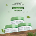 ACNAWAY Mugwort Acne Clear Pad Exfoliating – Exfoliation Pad untuk Kulit Sensitif & Berjerawat Eksfoliasi Kulit Angkat Komedo Sel Kulit Mati & Minyak Berlebih Acne Pad Exfo Pad Penghilang Komedo & Jerawat Blackhead Removal