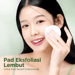 ACNAWAY Mugwort Acne Clear Pad Exfoliating – Exfoliation Pad untuk Kulit Sensitif & Berjerawat Eksfoliasi Kulit Angkat Komedo Sel Kulit Mati & Minyak Berlebih Acne Pad Exfo Pad Penghilang Komedo & Jerawat Blackhead Removal