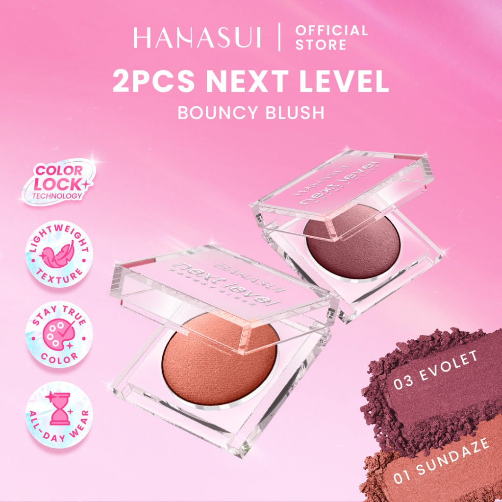 [Twinpack] Hanasui Next Level - Blurry Tint Bouncy Blush Butter Balm Liplast Cream Lip Tint Tahan Lama Velvet Finish Longlasting Bounce Tinted Balm Melembabkan Pigmented Matte Finish