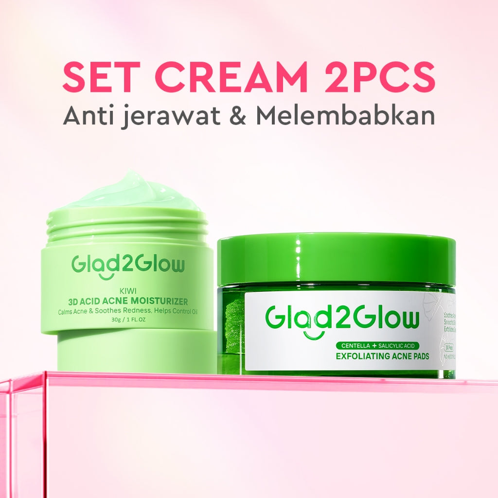 Glad2Glow Centella Salicylic Acid Exfoliating Acne Toner Pads Gentle Eksfoliasi Kulit Jerawat Kulit Sensitif (30 pads) Centella Pads Lactic Acid Malic AHA BHA Peeling Serum Acne Spot Serum Cica Acne Clear Pad Treatment Jerawat exfoliasi wajah obat jerawat