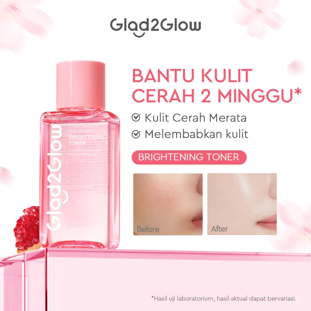 [Hemat 5PCS]Glad2Glow Toner Complete Series-Brightening/Acne care/Barrier/Exfoliating-Skincare toner badan face mist hydrating toner centella toner wajah eksfoliasi water toner hydrating gloglowing brightening exfoliasi glycolic g2glow official store