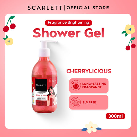 Scarlett Fragrance Brightening Shower Gel Cherrylicious | Body Wash | Sabun Mandi Cair