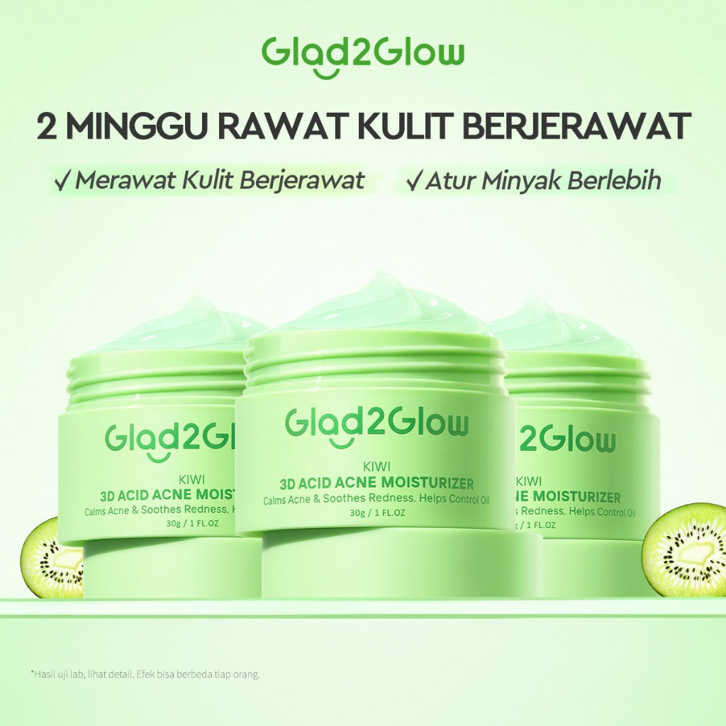 Glad2Glow Moisturizer Series Mencerahkan Pencerah Wajah Anti Jerawat Penuaan Hilangkan Flek Tenangkan Kulit Niacinamide 377 Retinol Centella Skincare Pelembab Esensi Perawatan Kulit Pelembab Wajah Pembersih day cream tone up g2g official store
