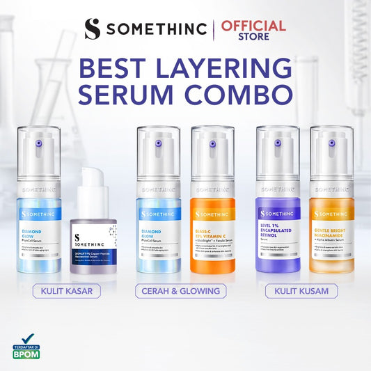 [BARU!] SOMETHINC [2 PCS] Best Serum Combo (Glass-C 12% Vitamin C+ GlutaBright™ + Ferulic Serum, Diamond Glow Phyto Stem Cell Serum, SKINLIFT 1% Copper Peptide Resveratrol Serum, Gentle Bright Niacinamide)