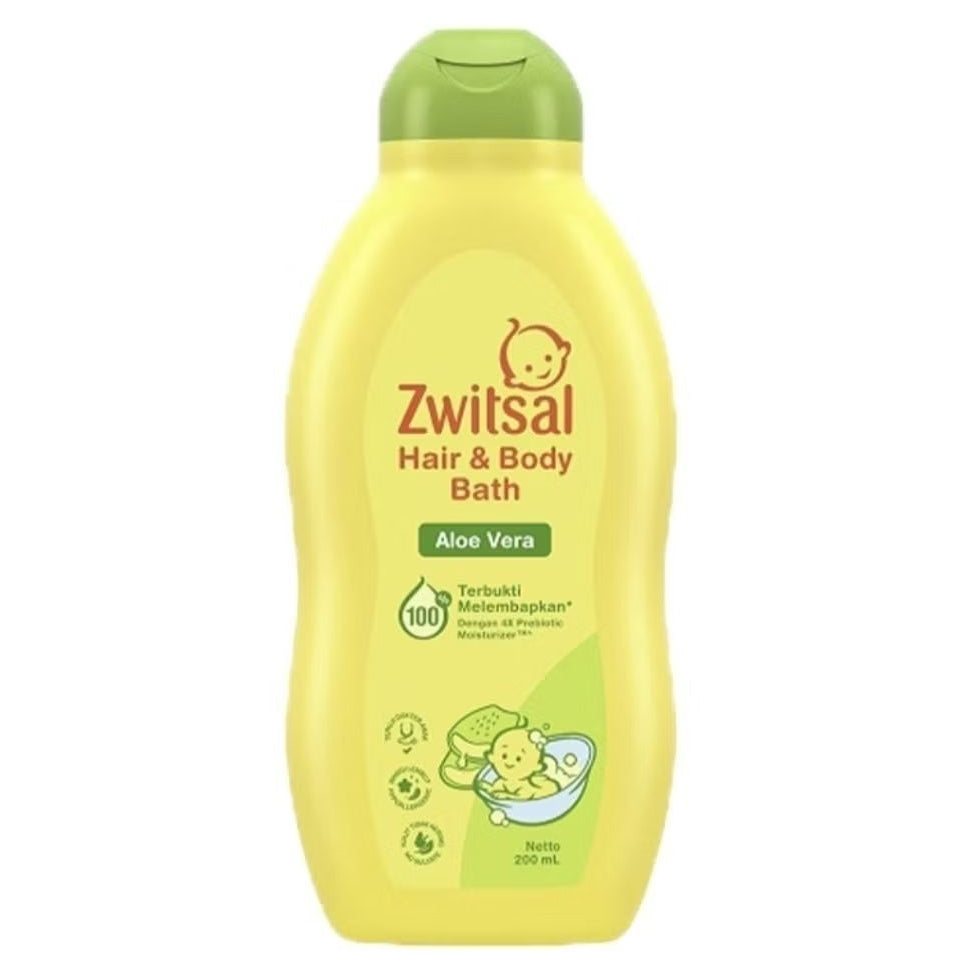Zwitsal Sabun Mandi & Sampo Bayi Aloe Vera Botol 200 ml