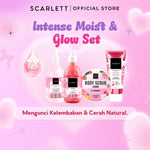 SCARLETT Top Picks Glow Body Care Series 5in1 Body Scrub + Shower Gel/Shower Scrub + Exfoliate + Body Serum + Body Lotion Paket Lengkap Fragrance Body Care | Aroma Wangi Mewah Tahan 12 Jam Mencerahkan Melembabkan Menutrisi Kulit