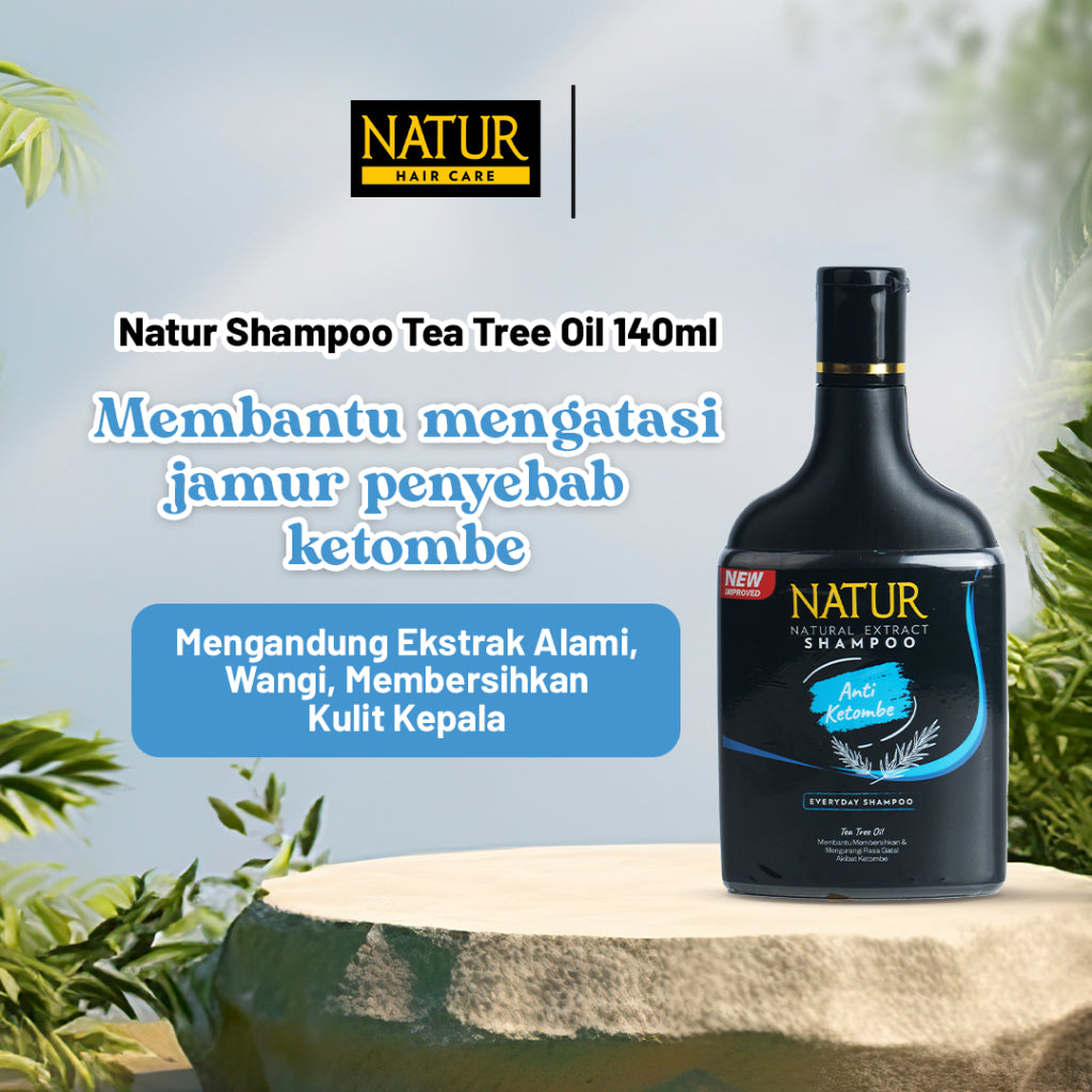 Natur Hair Shampoo Anti Dandruff 140 ML - Shampoo Perawatan Rambut Berketombe