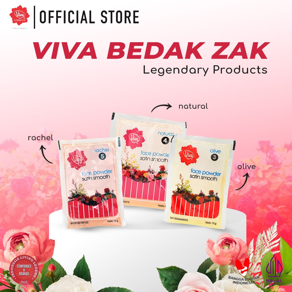 Viva Bedak Zak (Refill - Face Powder) - 15 Gr & 25 Gr (Tersedia 3 Varian Warna)