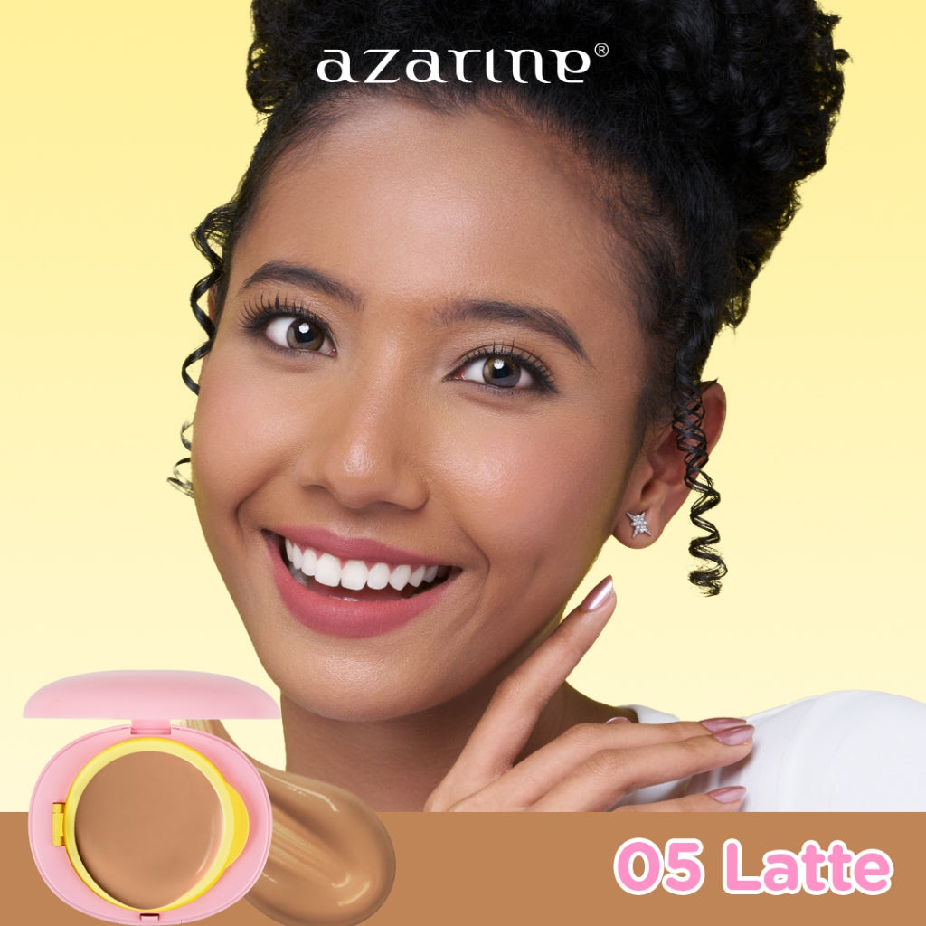 Azarine Miss Dramatic Kit [3 PCS] Covermatte Cushion + Mattelite Lock Lipstick + Galactic Shine Gloss Melembabkan Menutrisi Bibir Kering Pigmented Color Lightweight Transferproof Smudgeproof Cushion Tahan Lama Flawless Matte Finish Lightw