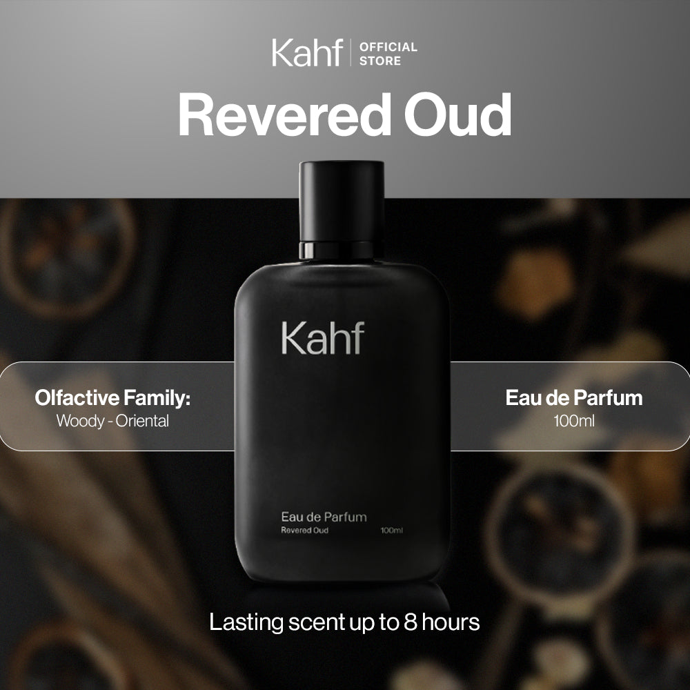 Kahf Revered Oud Eau de Parfum 100 ml Long-Lasting Fragrance (EDP) - Oud and Amber Scent  - Wangi Tahan Lama - Luxury Scent 香水