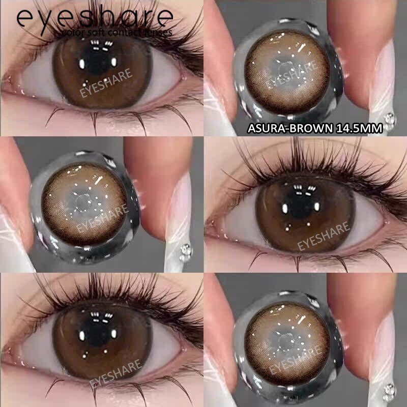 Eyeshare Softlens Bubble Gray Softlens 14.5mm Big Eyes