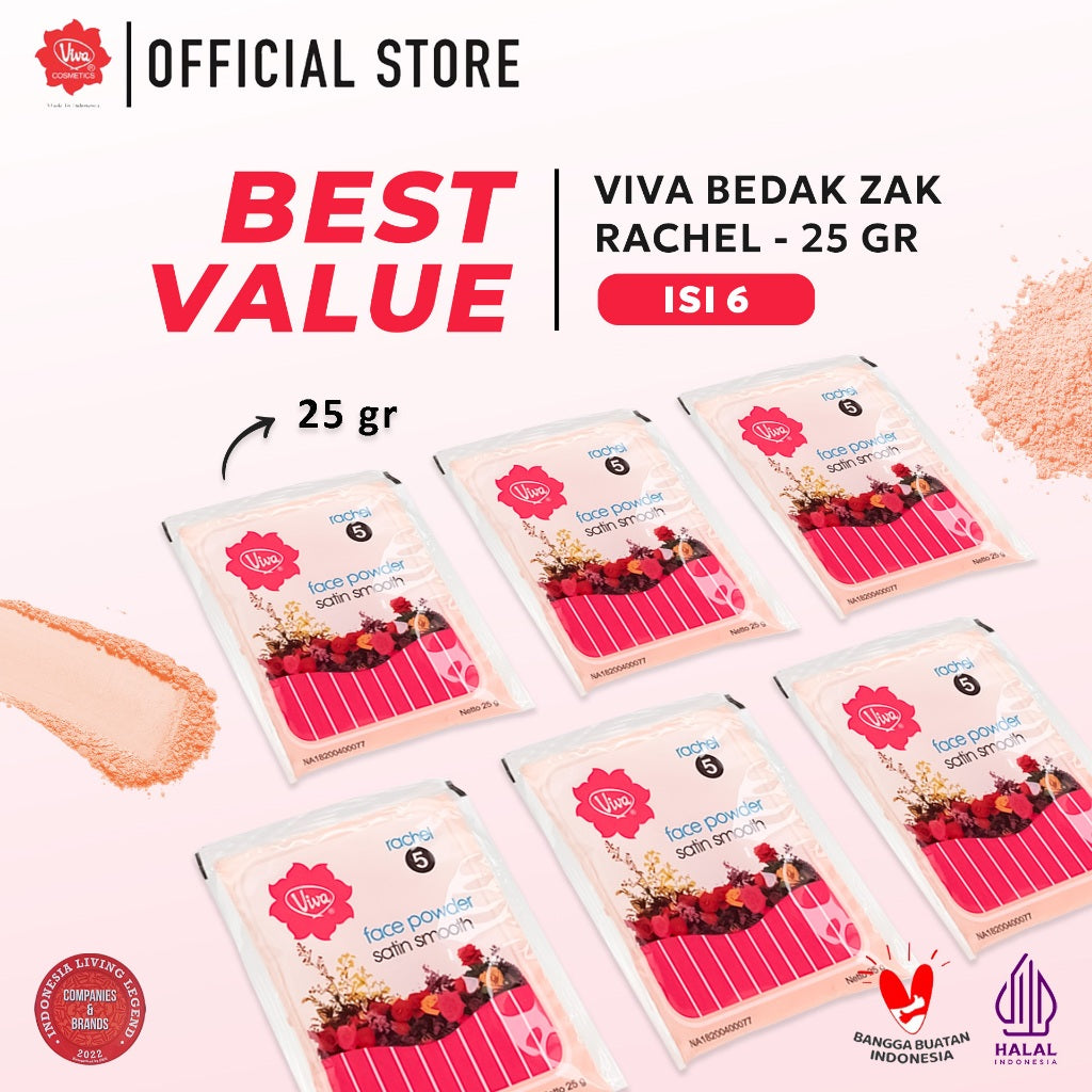 [Best Value !!!] Viva Bedak Zak (Refill - Face Powder) - Tersedia 3 Varian Warna (Isi 6 Pcs)