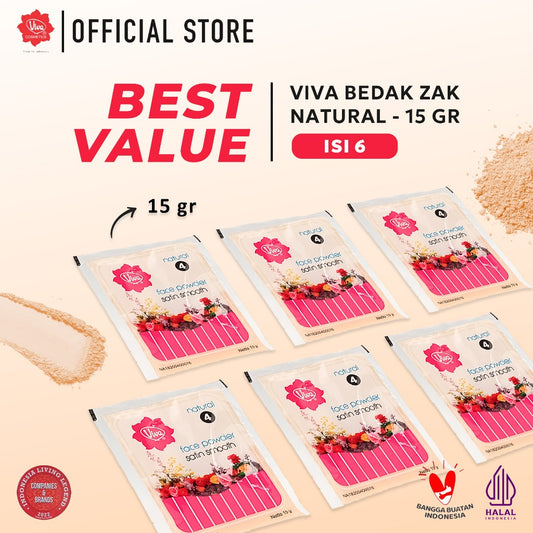 [Best Value !!!] Viva Bedak Zak (Refill - Face Powder) - Tersedia 3 Varian Warna (Isi 6 Pcs)