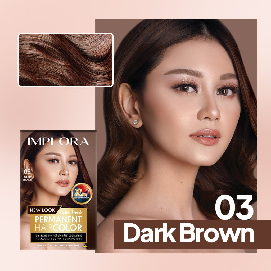 Implora New Permanent Hair Color | Pewarna Rambut Black Brown Burgundy