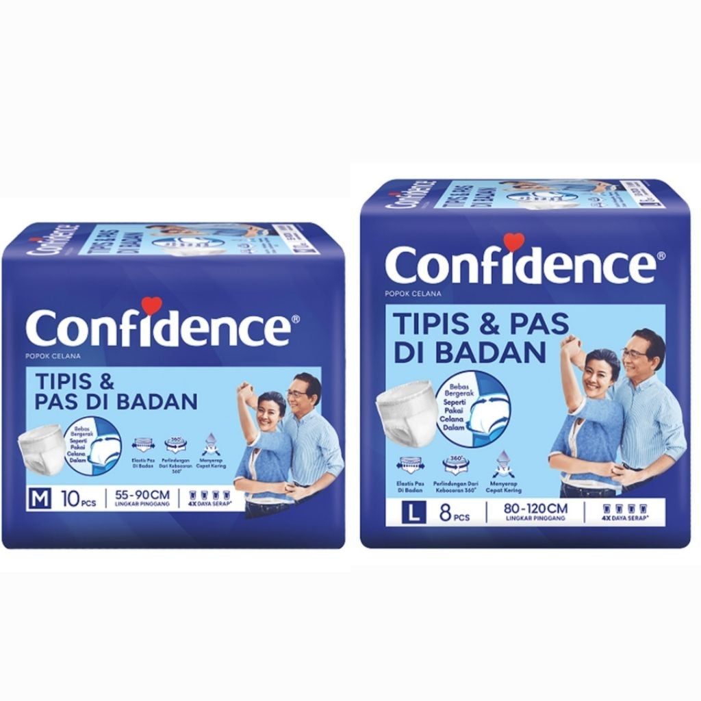 Confidence Popok Celana Dewasa Pas Badan M10 L 8 pcs