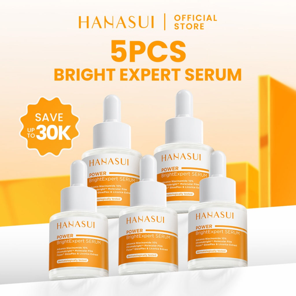 【5pcs Hemat】(REAL 10% ADVANCE NIACINAMIDE) Hanasui Power Bright Expert Serum - Mencerahkan, Kurangi Bintik Hitam Bekas Jerawat