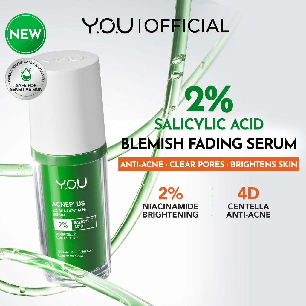 [NEW] YOU AcnePlus 2% BHA Fight Acne Serum Jerawat Kulit Berminyak Berjerawat Salicylic Acid Serum