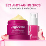 [Big Size]Glad2Glow Peach Retinol Moisturizer 100g Pelembab Anti Penuaan Penghalang Kulit Mencerahkan Flek Hitam Mengurangi kerutan mencerahkan warna kulit menghaluskan kulit mengecilkan pori-pori membesar dan melembabkan g2glow official store