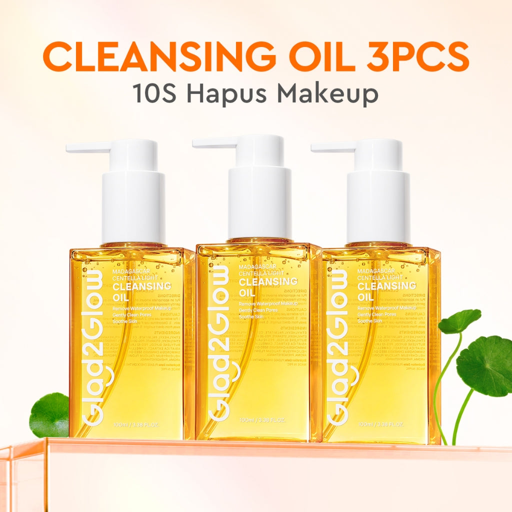 [READY STOCK] Glad2Glow Cherry Blossom Micellar Water 300ml Untuk Semua Kulit Lembut cleansing oil Penghapus Makeup Waterproof Hapus Riasan Tahan Air dengan Centella dan Tanpa Iritasi untuk Kulit Sensitif dan Berjerawat g2glow official store