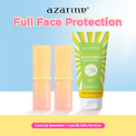 Azarine Full Face Protection [3 PCS] Glowkiss Sunscreen Lip Balm + Calm My Acne Sunscreen 40 ml Pelembab Bibir SPF 35 PA +++ dengan Ceramide, Peptide, Vitamin C Membantu Mencerahkan Menghidrasi dan Melindungi Bibir dari Sinar UV