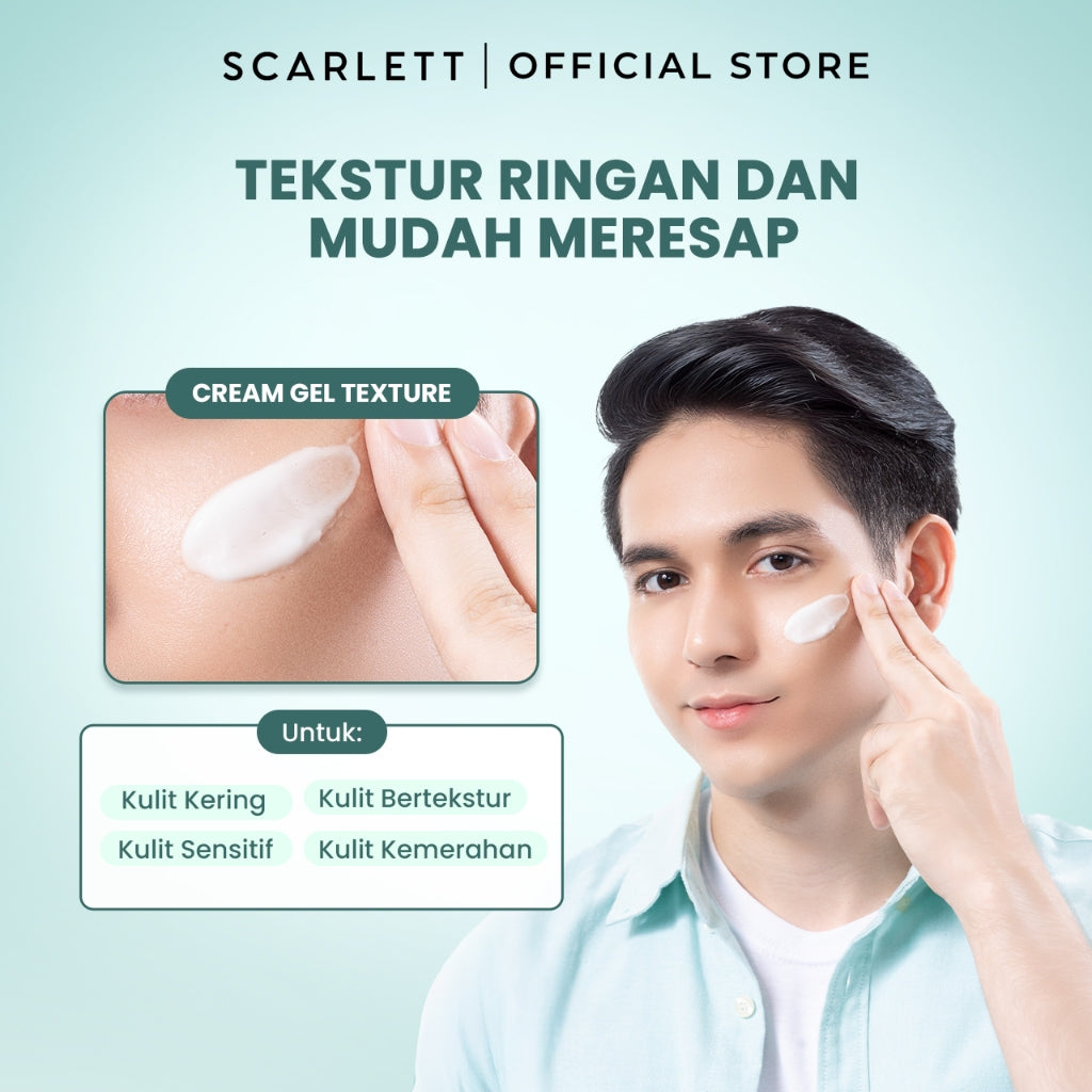 SCARLETT 7X Ceramide Moisturizer - Pelembab Wajah untuk Mencerahkan Melembabkan Memperbaiki Skin Barrier & Menghidrasi Kulit Wajah || Sensitif Skin Approved & Tidak Buat Make Up Geser