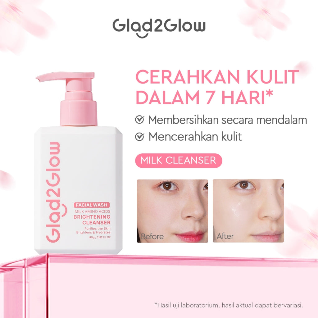 Glad2Glow Facial Cleanser Series-Facial Wash Low PH Gel Centella Mencerahkan Pencerah Wajah Anti Jerawat Penuaan Hilangkan Flek & Tenangkan face wash Pembersih Wajah Membersihkan kotoran dan minyak Menjaga pelindung kulit Mengobati g2glow official store