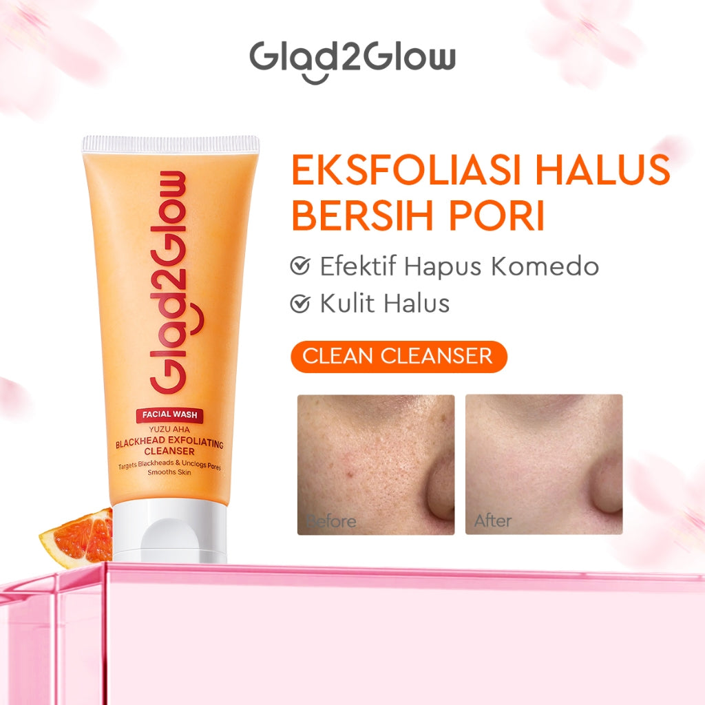 Glad2Glow Facial Cleanser Series-Facial Wash Low PH Gel Centella Mencerahkan Pencerah Wajah Anti Jerawat Penuaan Hilangkan Flek & Tenangkan face wash Pembersih Wajah Membersihkan kotoran dan minyak Menjaga pelindung kulit Mengobati g2glow official store