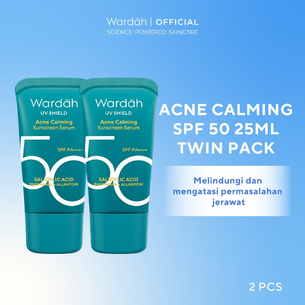 [TWINPACK] WARDAH UV Shield Acne Calming Sunscreen SPF 50 PA++++ - Skincare