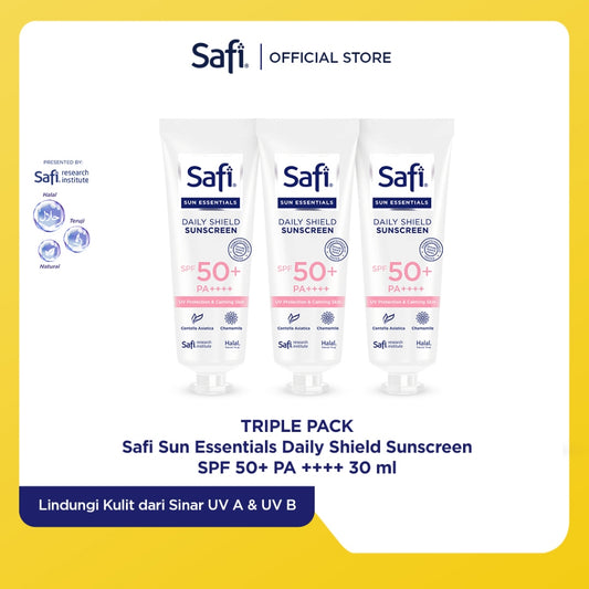 Triple Pack - Safi Sun Essentials Daily Shield Sunscreen SPF 50+ PA ++++ 30 ml
