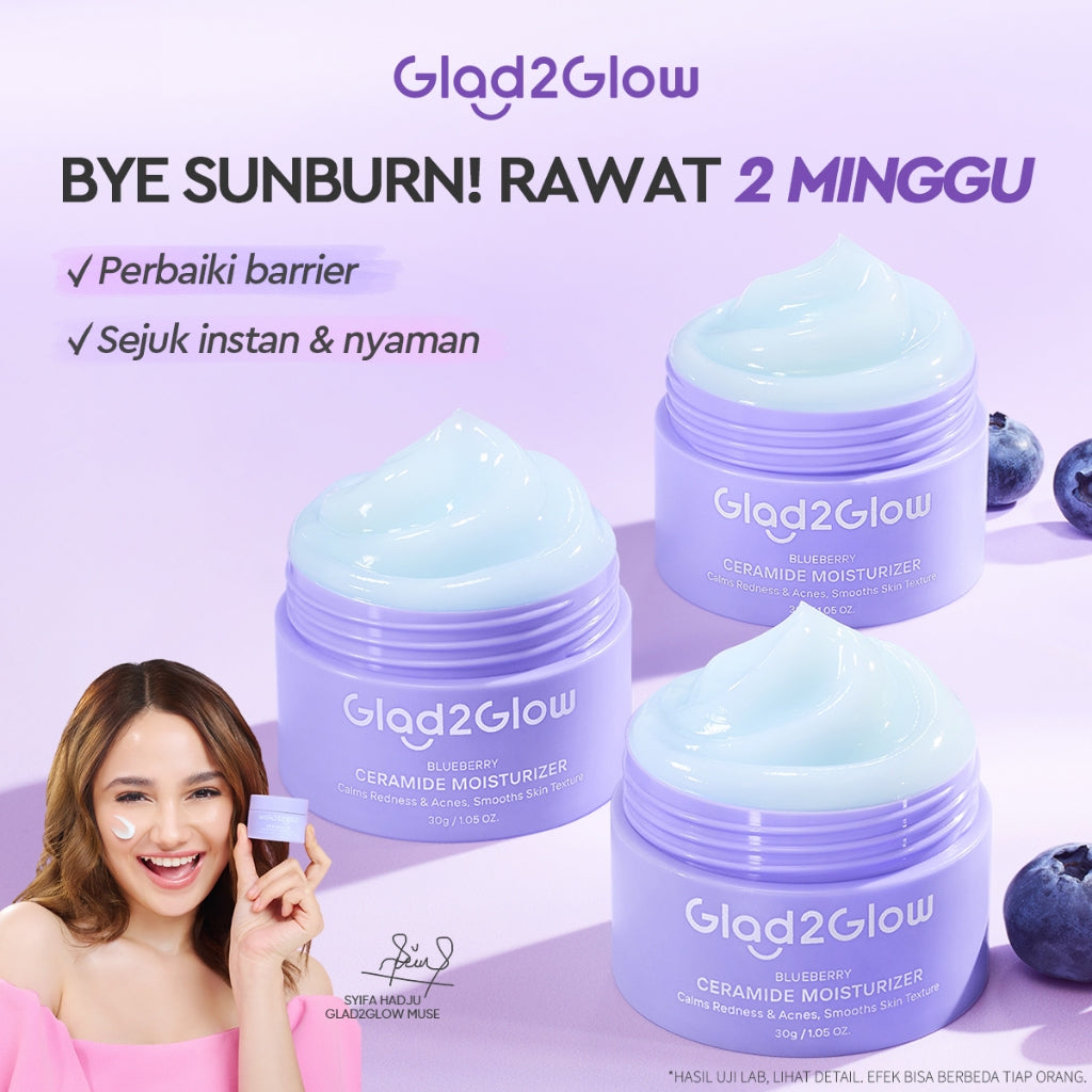 Glad2Glow Moisturizer Series Mencerahkan Pencerah Wajah Anti Jerawat Penuaan Hilangkan Flek Tenangkan Kulit Niacinamide 377 Retinol Centella Skincare Pelembab Esensi Perawatan Kulit Pelembab Wajah Pembersih day cream tone up g2g official store