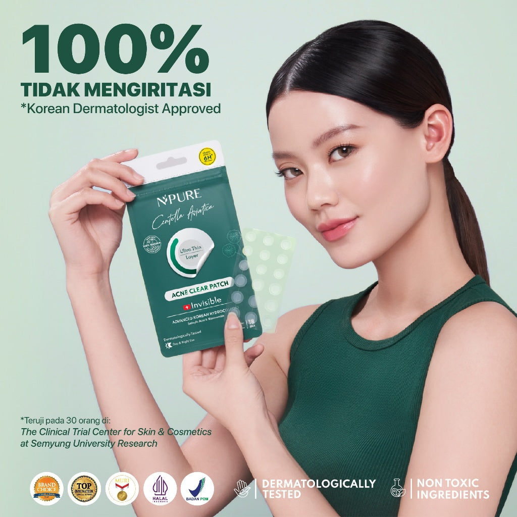 NOT FOR SALE - NPURE Acne Clear Patch isi 18Pcs / Ultra thin layer / Patch Jerawat / Acne Skin / Untuk kulit Berjerawat