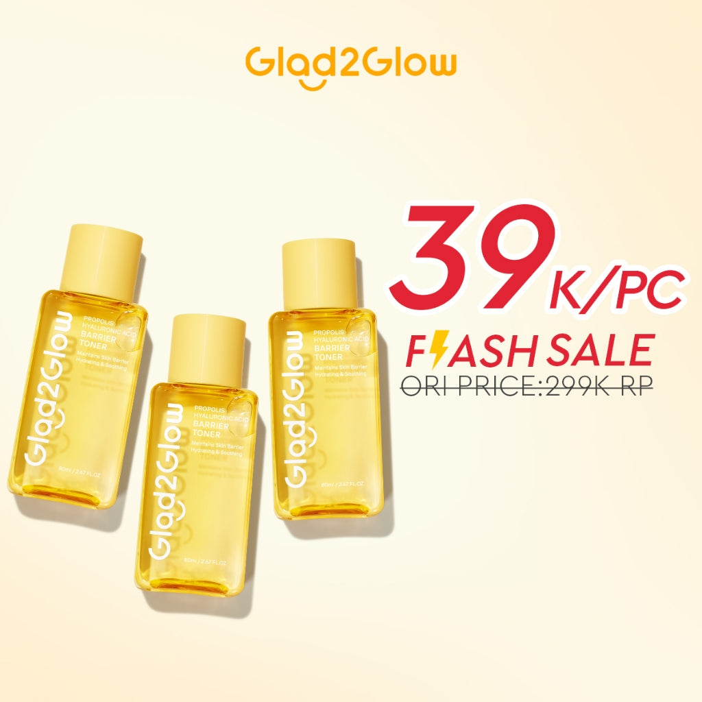 Glad2Glow Toner Complete Series 80ml-Brighten/Acne Toner/Barrier/Exfoliating toner-Skincare toner badan face mist hydrating toner centella toner wajah eksfoliasi water g2g toner hydrating gloglowing brightening exfoliasi glycolic madeca g2g official store