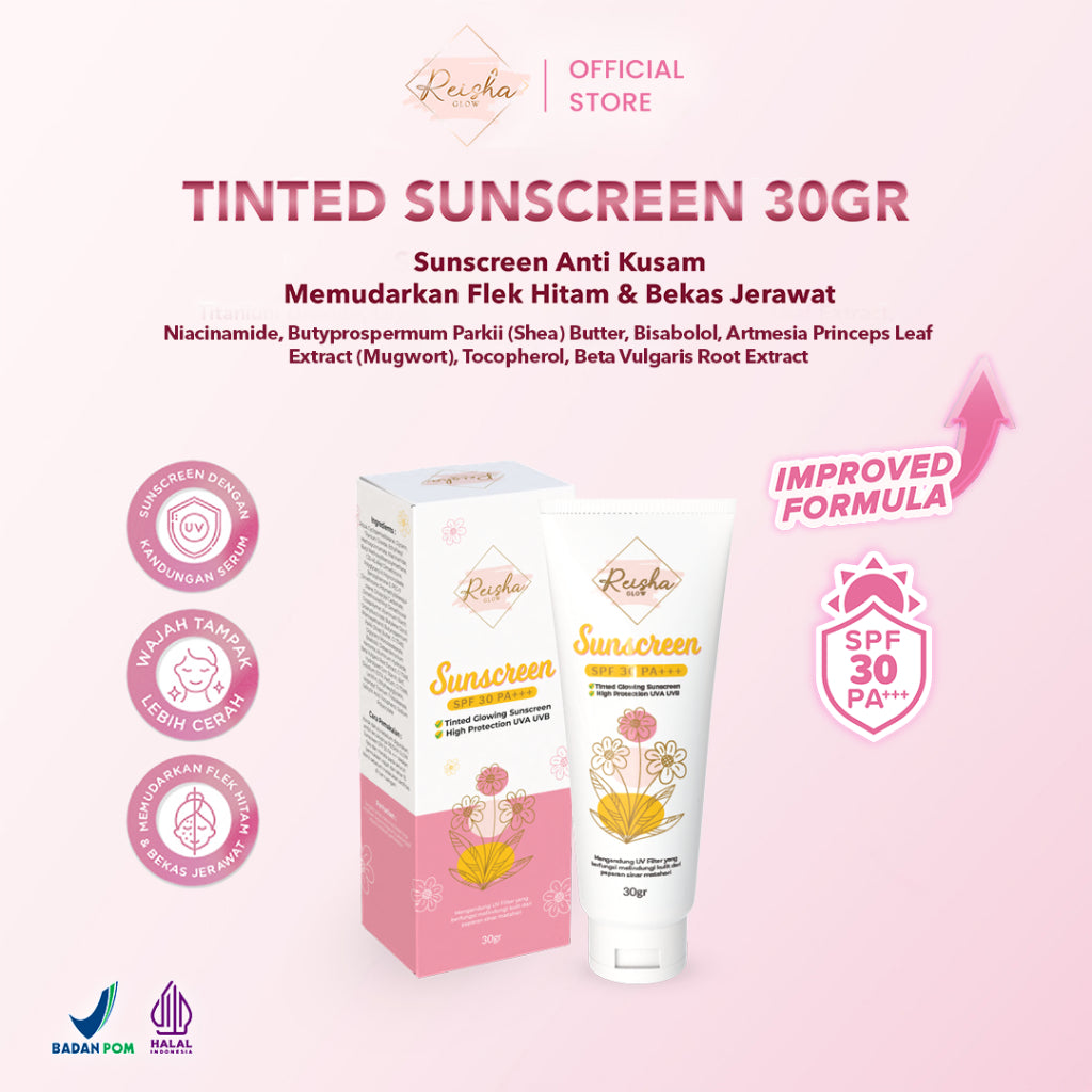 REISHA GLOW Tinted Sunscreen SPF 30 PA+++  Improved Formula I Sunscreen Sunblock BB cream