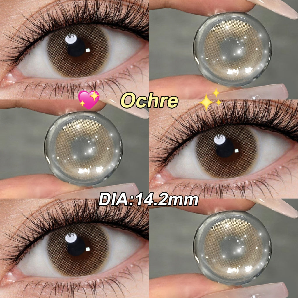 [-1.00~-6.00] Softlens Minus 14.2mm Brown Gray Green No Ring Softlens Natural 1 Years Use