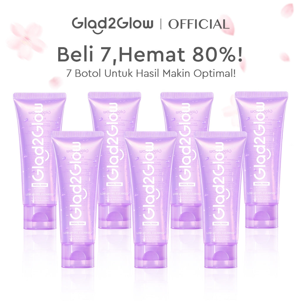 [Hemat 5PCS]Glad2Glow Facial Cleanser Series-Low PH Gel Centella Mencerahkan Pencerah Wajah Anti Jerawat Penuaan Hilangkan Flek & Tenangkan face wash Pembersih Wajah Membersihkan kotoran dan minyak Menjaga pelindung kulit Mengobati g2glow official store