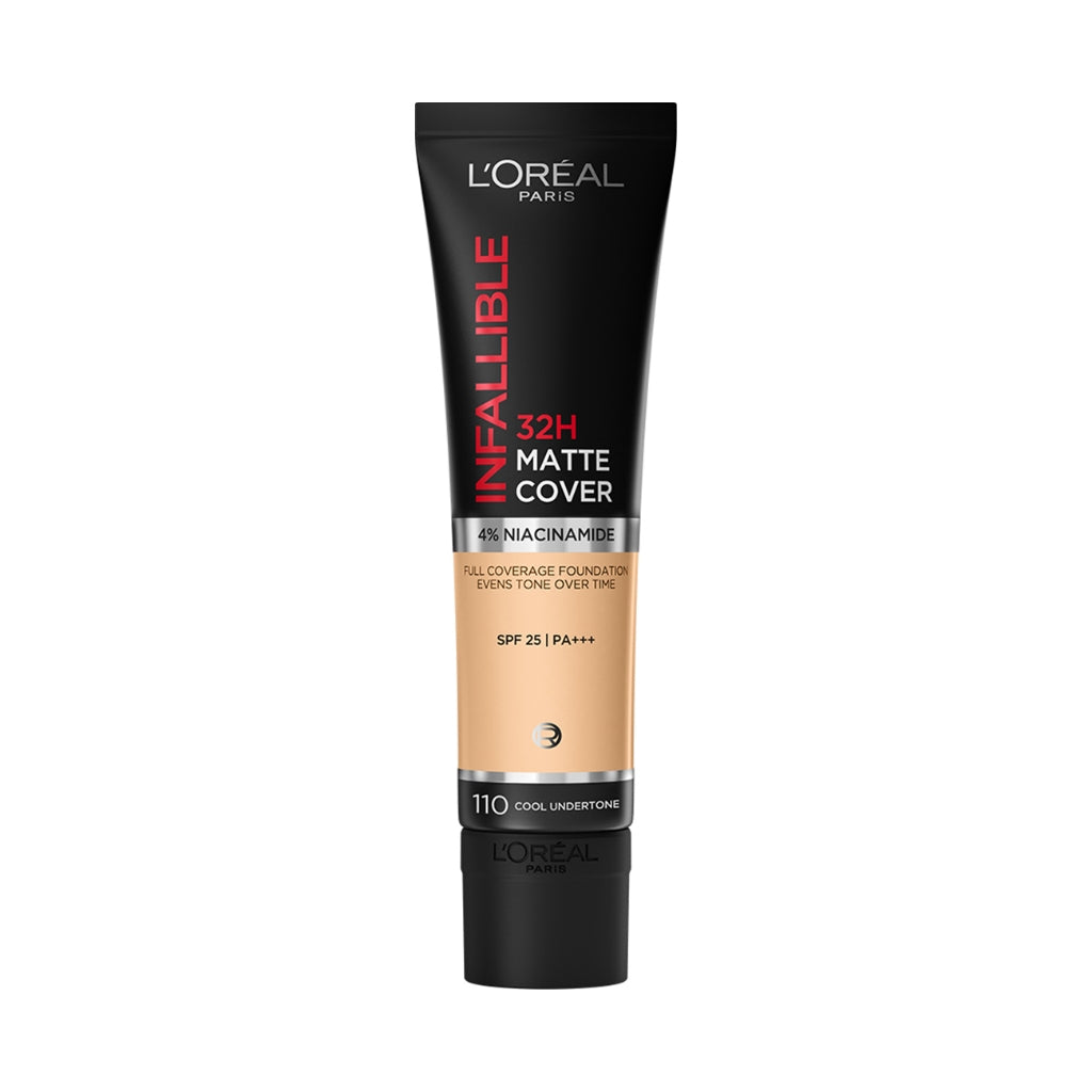 L’Oreal Paris Infallible 32 Hr Matte Cover Liquid Foundation - 30ml (Make Up Loreal Natural Tahan 32 Jam)