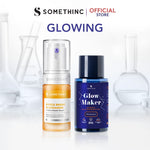 SOMETHINC [2 PCS] New Serum + Toner Combo (Gentle Bright Niacinamide + Alpha Arbutin Serum, Glass-C 12% Vitamin C+ GlutaBright™ + Ferulic Serum, Acne Treatment 2% Salicylic Acid Serum)