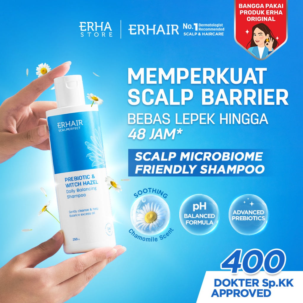 ERHAIR Scalperfect Daily Balancing Shampoo 250mL -  Shampo Anti Lepek, Gatal dan Bermiyak