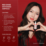 Lumos'a Red Dose Whitening Ampoule 30ml | 10% Niacinamide + 3% Tomato Extract Lycopene + 3% Tranexamic Acid | Body Whitening Serum