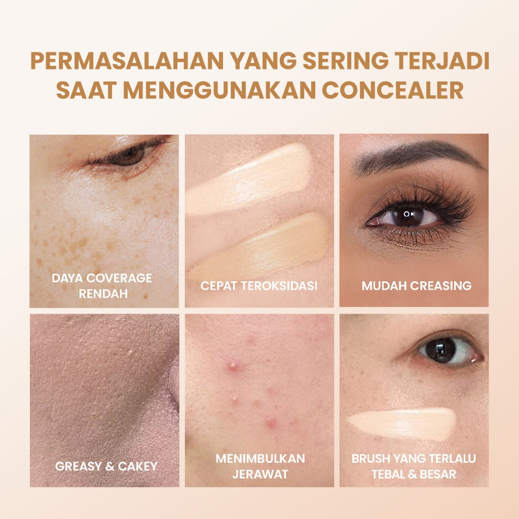 YOU NoutriWear+ Complete Cover Concealer Bedak Padat Perfect Coverage Bedak Pengontrol Minyak