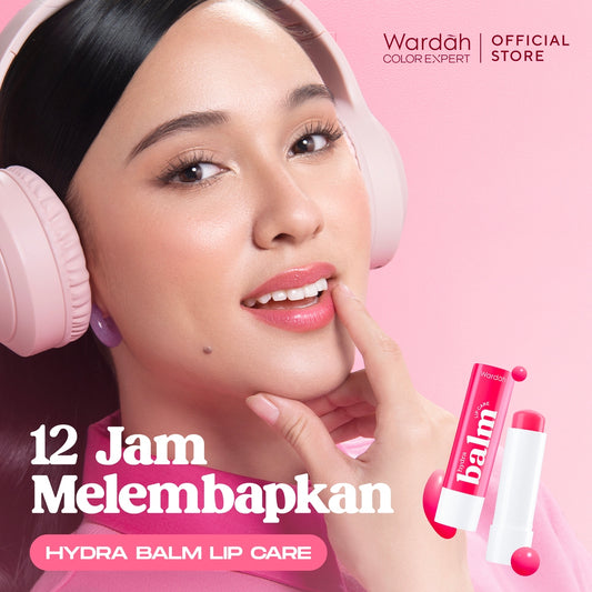 LIPCARE MELEMBABKAN BIBIR Wardah Hydrabalm Lip Care 4 g Pelembab Bibir dengan SPF 15 Petrolatum Murni 100 Lip Balm Makeup Lip Balm Bibir Liptint Anak Sekolah Lipstik Lipstick Lip Glossy