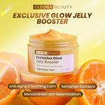 [ ] Cleora Glowing Set Special Bundle 2in1 - Exclusive Glow Jelly Booster Vit C + Red Saviour Eksfoliasi Serum Peeling Solution Exfoliasi Wajah Moisturizer Paket Scincare Pria Dan Wanita Mencerahkan Mosturizer Skincare Dark Spot Acne Niacinamide