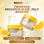 CLEORA Twinpack Exclusive Glow Jelly Booster 30gr  - Moisturizer Untuk Brightening Dan Anti Aging Wanita Pria Day Cream Night Cream Pemutih Wajah Pelembab Wajah