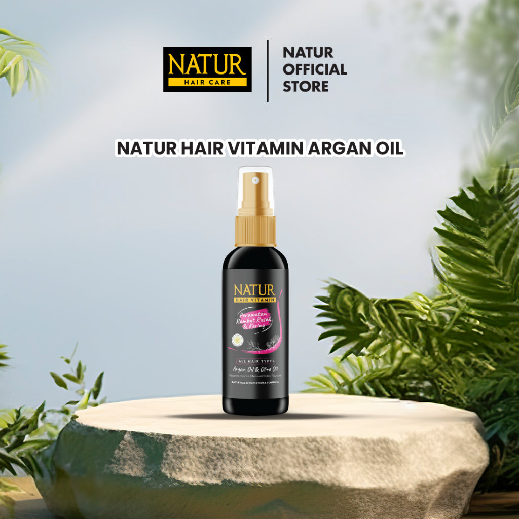 Triple Natur Hair Vitamin Argan Oil 80 ml - Paket Vitamin Rambut Melembabkan 3pcs